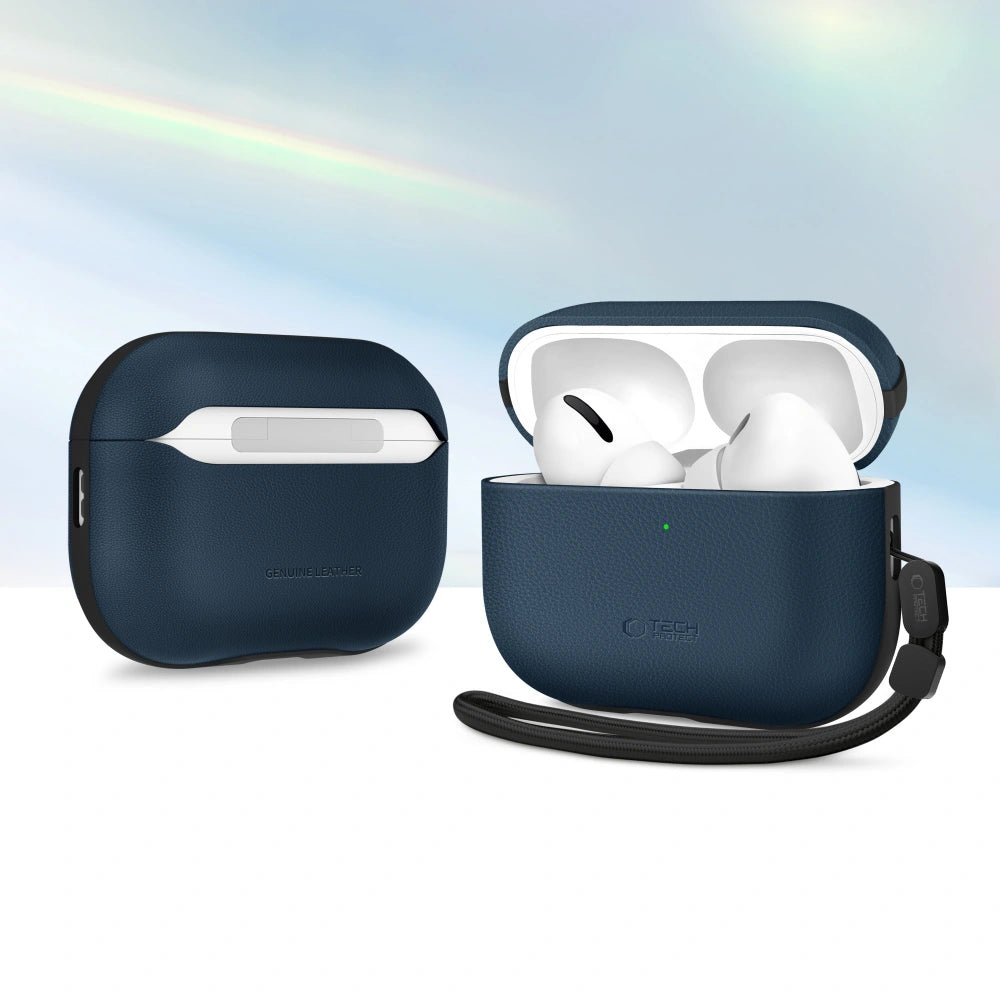 Tech - Protect AirPods Pro 3 - Δερμάτινη Θήκη - NaturalFit - Navy Blue