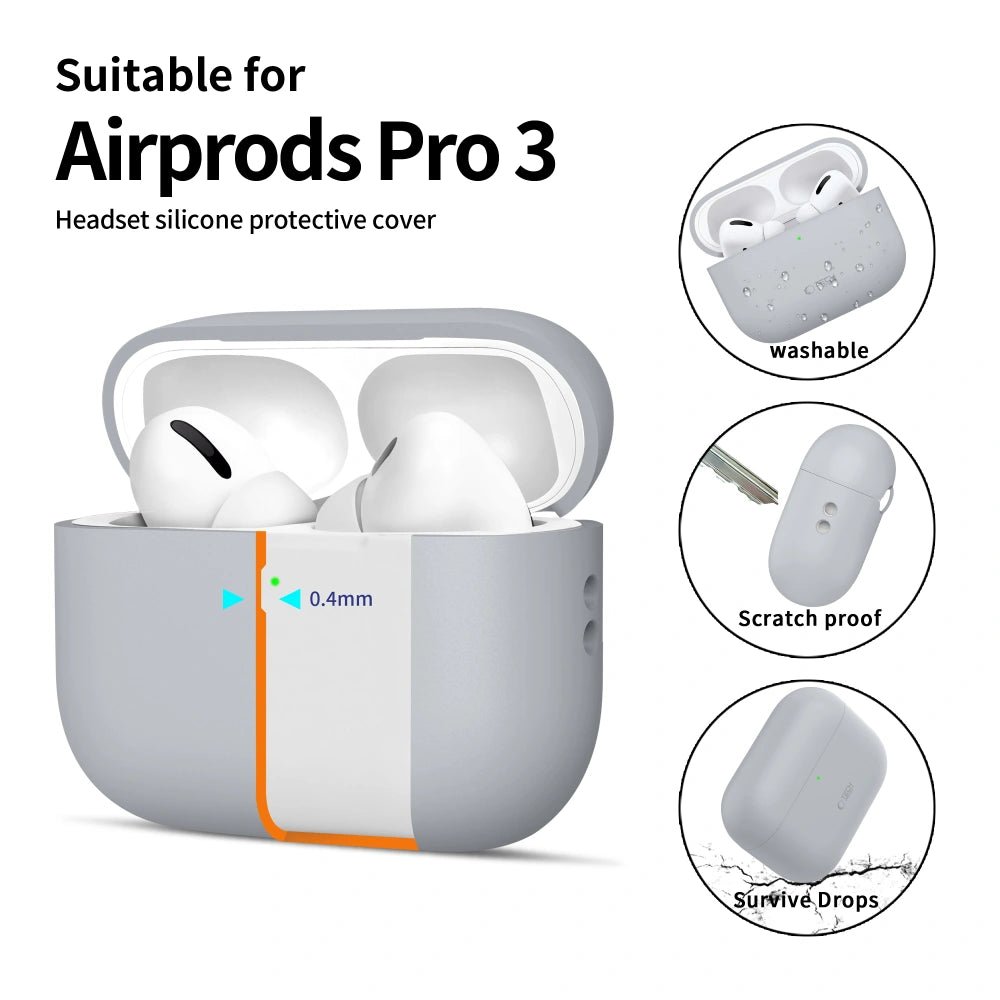 Tech - Protect AirPods Pro 3 - Θήκη Σιλικόνης - Silicone - Crayon Grey