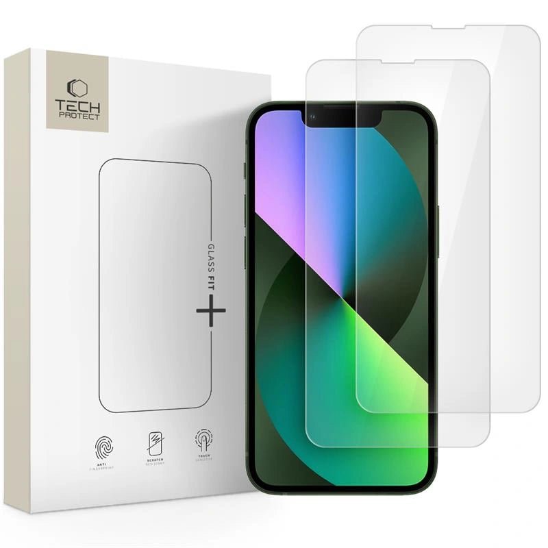 Tech - Protect iPhone 13 mini - Glass Fit+ - Αντιχαρακτικό Γυαλί Οθόνης - 2 Τεμάχια - Clear
