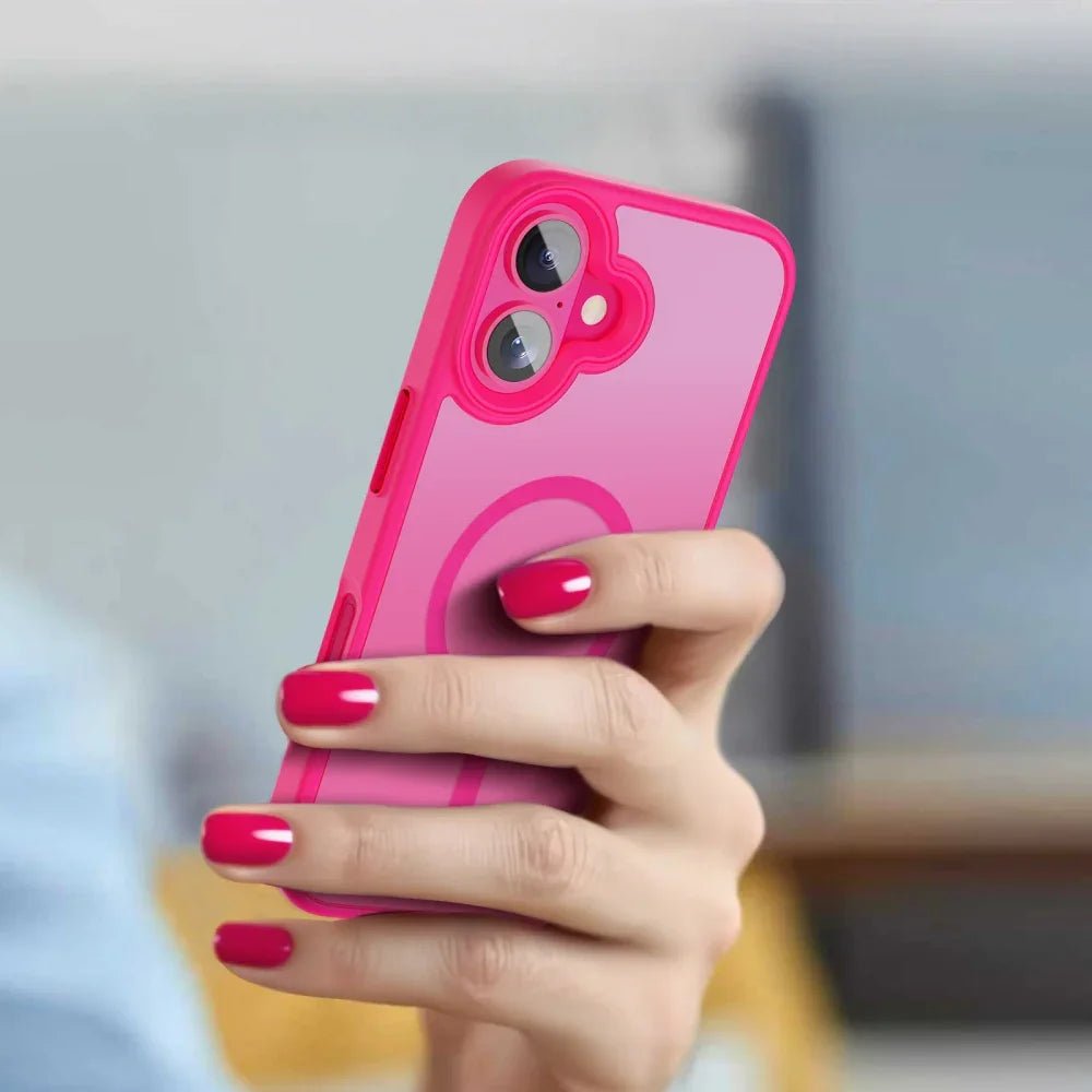 Tech - Protect iPhone 16 - MagMat MagSafe - Σκληρή Θήκη με Πλαίσιο Σιλικόνης και MagSafe - Blazing Pink