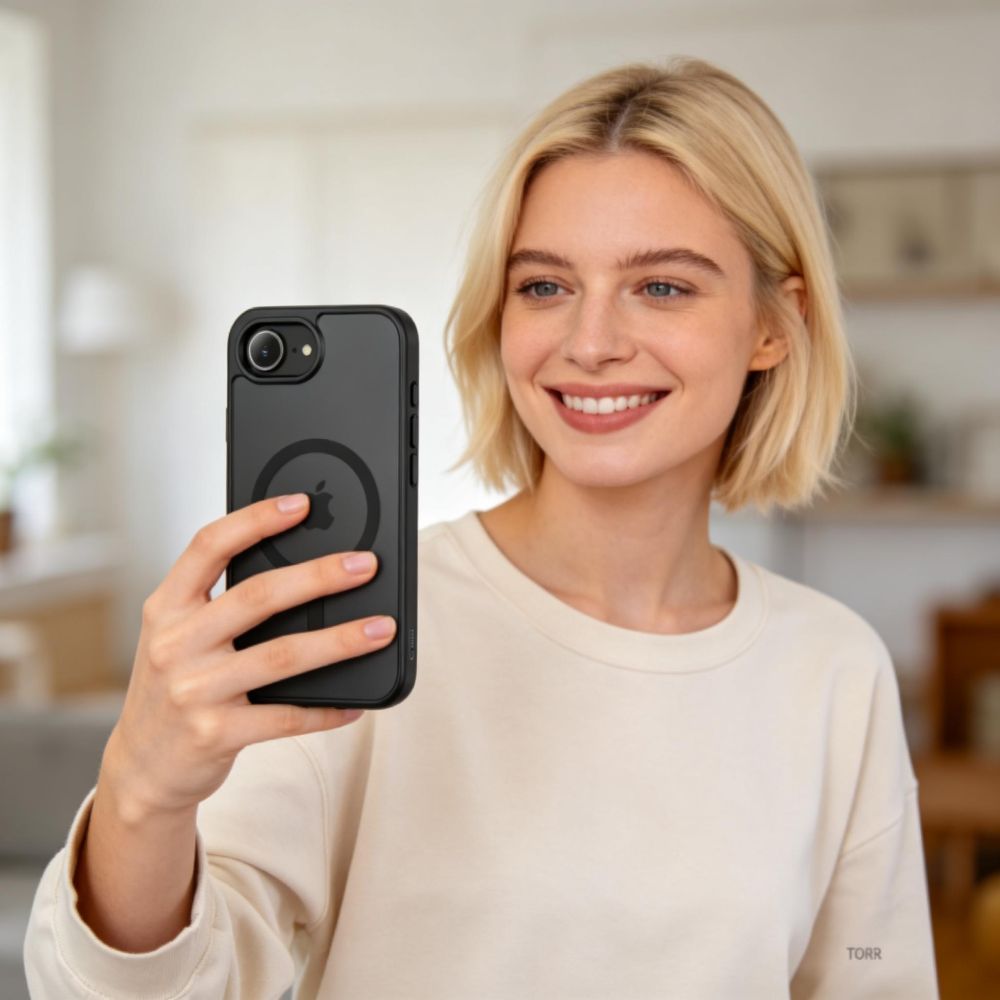 Tech - Protect iPhone 16e / iPhone 17e - Σκληρή Θήκη με Πλαίσιο Σιλικόνης και MagSafe - BasicMag - Matte Black