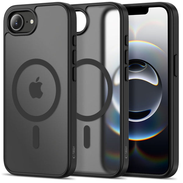 Tech - Protect iPhone 16e / iPhone 17e - Σκληρή Θήκη με Πλαίσιο Σιλικόνης και MagSafe - BasicMag - Matte Black