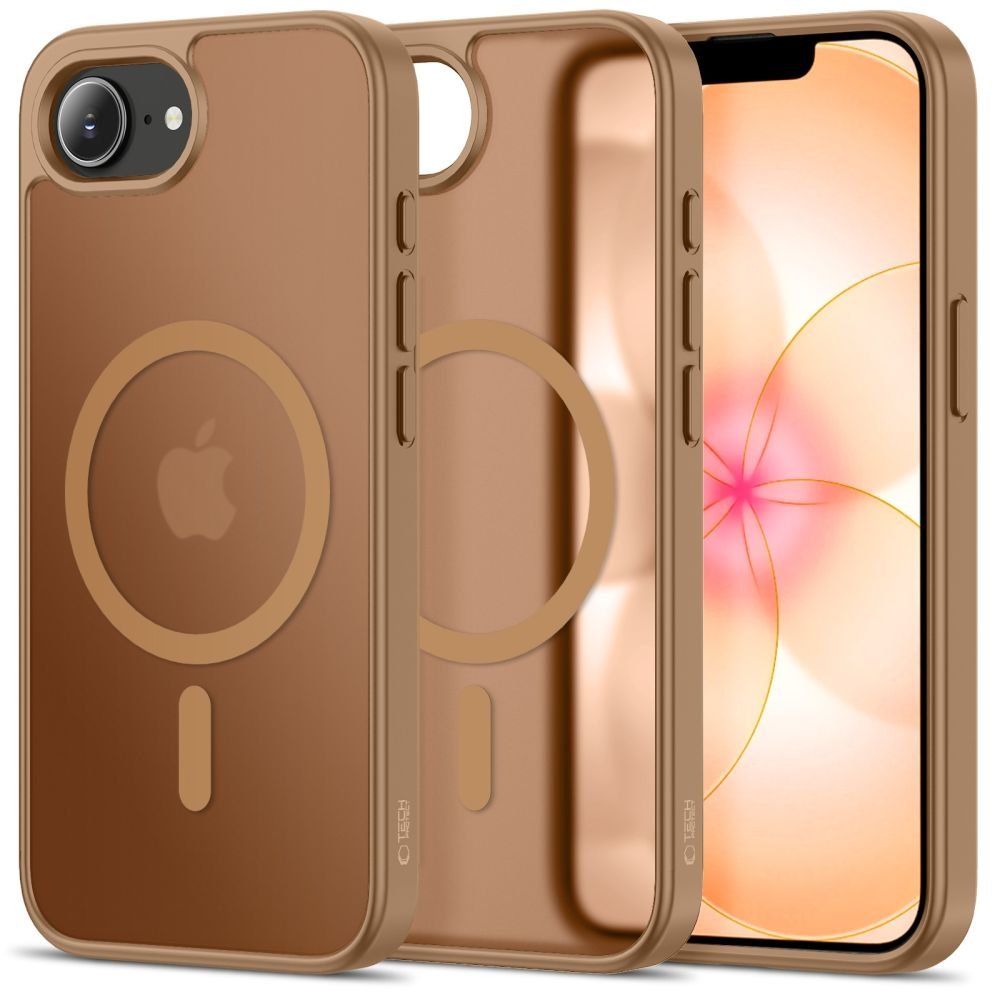 Tech - Protect iPhone 16e / iPhone 17e - Σκληρή Θήκη με Πλαίσιο Σιλικόνης και MagSafe - BasicMag - Matte Brown