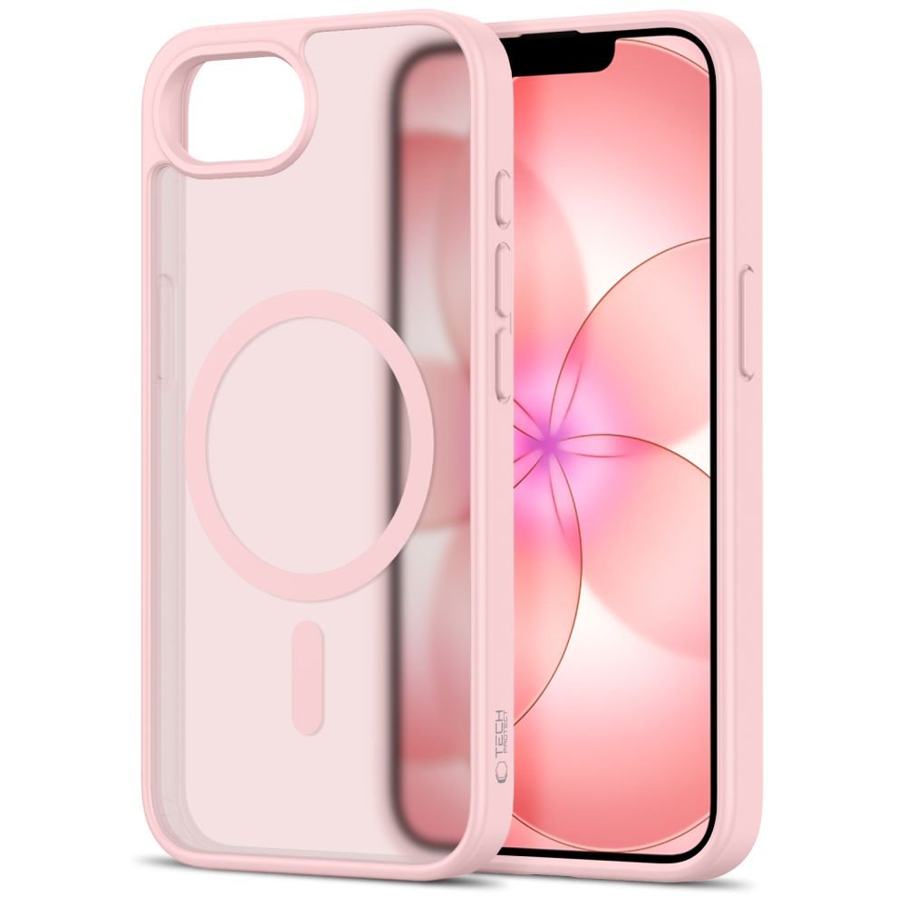 Tech - Protect iPhone 16e / iPhone 17e - Σκληρή Θήκη με Πλαίσιο Σιλικόνης και MagSafe - BasicMag - Matte Soft Pink