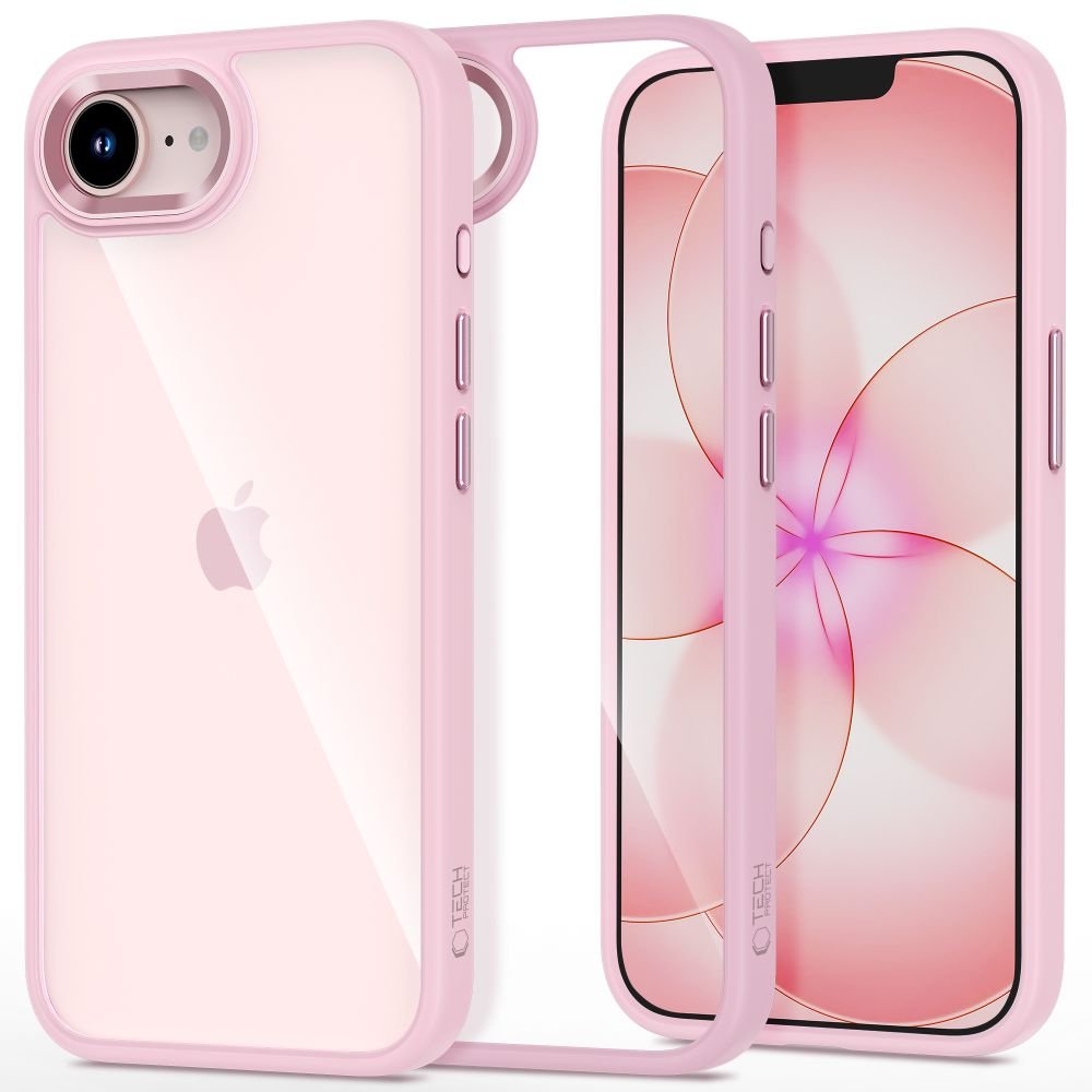 Tech - Protect iPhone 16e / iPhone 17e - Σκληρή Θήκη με Πλαίσιο Σιλικόνης - MagMat - Matte Soft Pink