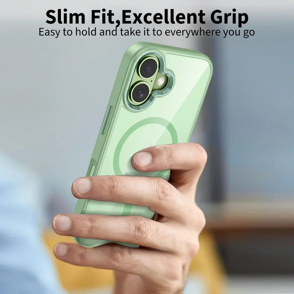 Tech - Protect iPhone 17 - MagMat MagSafe - Σκληρή Θήκη με Πλαίσιο Σιλικόνης και MagSafe - Sage / Clear