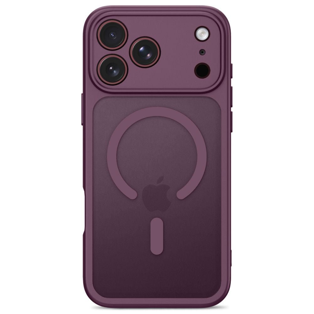 Tech-Protect iPhone 17 Pro / 18 Pro - Σκληρή Θήκη με Πλαίσιο Σιλικόνης και MagSafe - BasicMag - Matte Dark Cherry