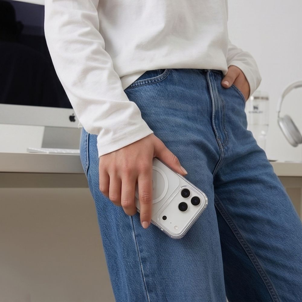Tech-Protect iPhone 17 Pro / iPhone 18 Pro - Flexair Hybrid CC MagSafe - Σκληρή Θήκη με Πλαίσιο Σιλικόνης - Clear
