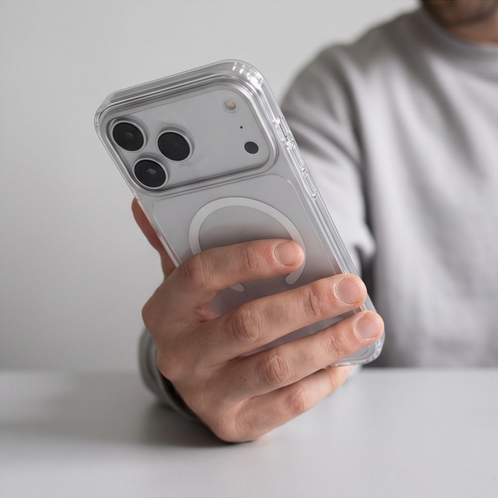 Tech-Protect iPhone 17 Pro / iPhone 18 Pro - Σκληρή Θήκη με Πλαίσιο Σιλικόνης και Stand - Magstand MagSafe CC - Clear