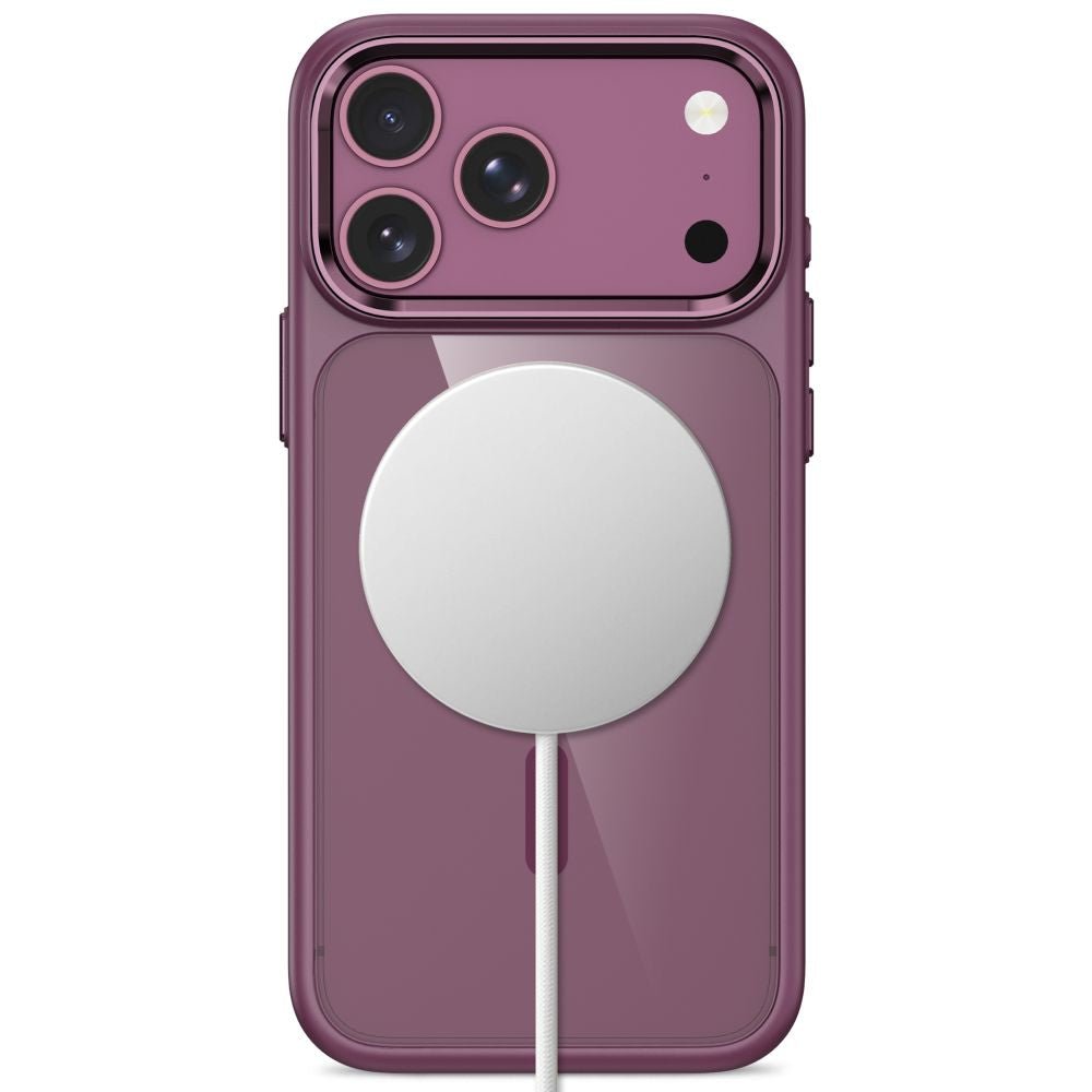 Tech-Protect iPhone 17 Pro / iPhone 18 Pro - Σκληρή Θήκη με Πλαίσιο Σιλικόνης - MagMat MagSafe CC - Dark Cherry / Clear