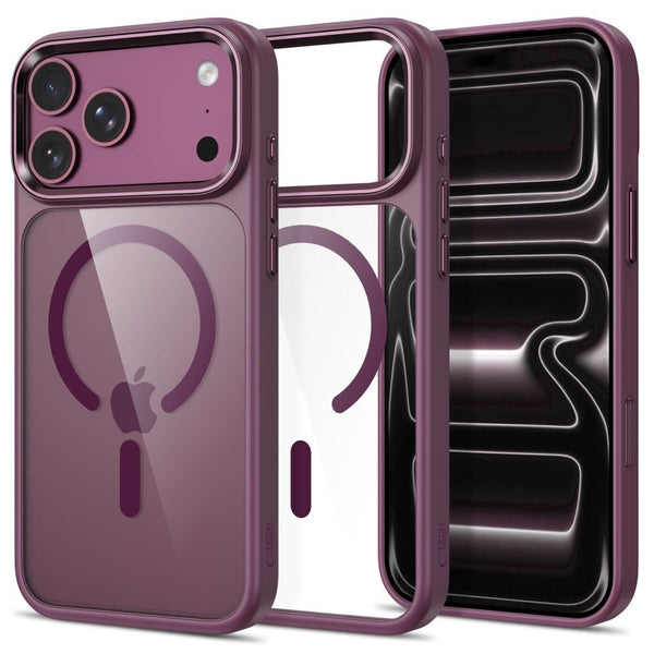 Tech-Protect iPhone 17 Pro / iPhone 18 Pro - Σκληρή Θήκη με Πλαίσιο Σιλικόνης - MagMat MagSafe CC - Dark Cherry / Clear