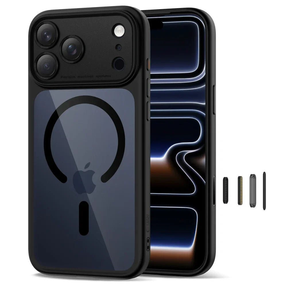 Tech - Protect iPhone 17 Pro - MagPeak MagSafe CC - Σκληρή Θήκη με Πλαίσιο Σιλικόνης - Black / Clear