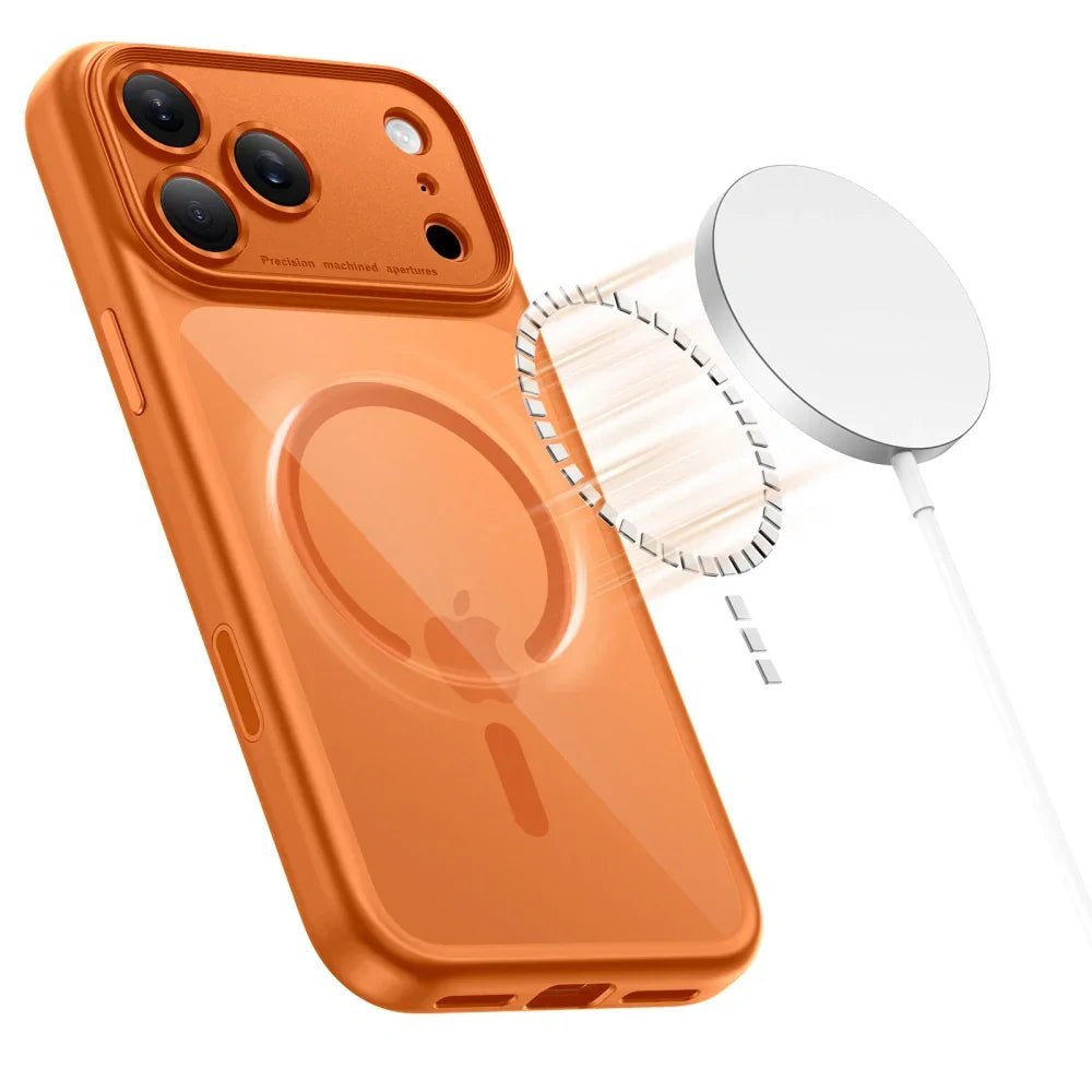 Tech - Protect iPhone 17 Pro - MagPeak MagSafe CC - Σκληρή Θήκη με Πλαίσιο Σιλικόνης - Cosmic Orange / Clear