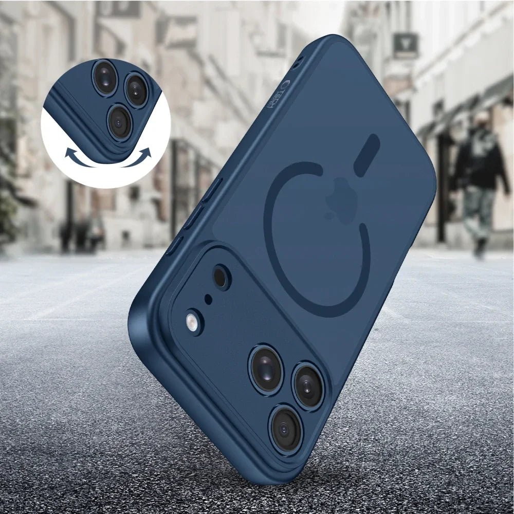 Tech - Protect iPhone 17 Pro Max BasicMag - Σκληρή Θήκη με Πλαίσιο Σιλικόνης και MagSafe - Matte Deep Blue