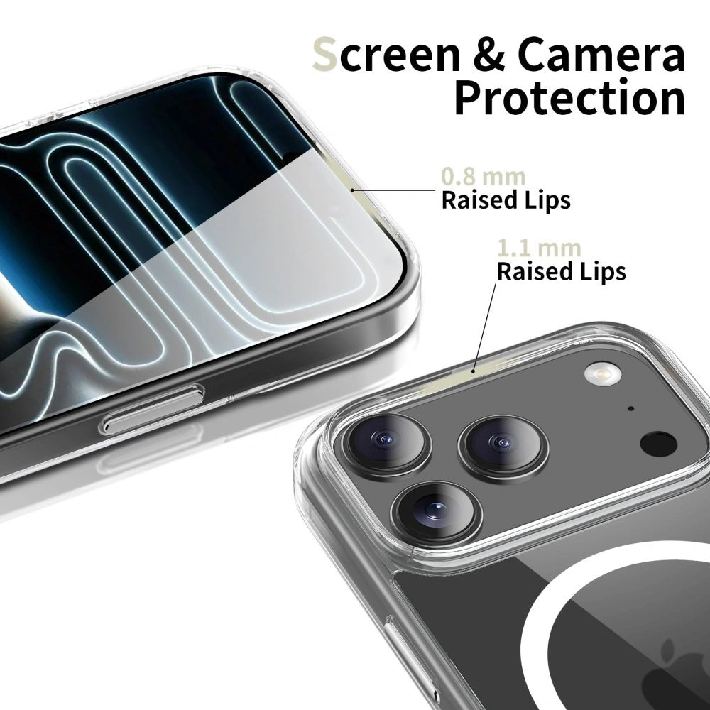 Tech - Protect iPhone 17 Pro Max - Flexair Hybrid CC MagSafe - Σκληρή Θήκη με Πλαίσιο Σιλικόνης - Clear