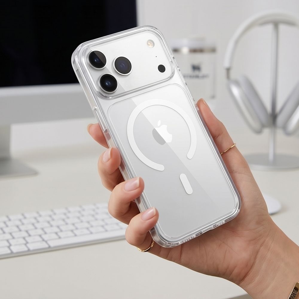 Tech-Protect iPhone 17 Pro Max / iPhone 18 Pro Max - Flexair Hybrid CC MagSafe - Σκληρή Θήκη με Πλαίσιο Σιλικόνης - Clear