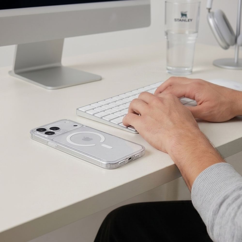 Tech-Protect iPhone 17 Pro Max / iPhone 18 Pro Max - Flexair Hybrid CC MagSafe - Σκληρή Θήκη με Πλαίσιο Σιλικόνης - Clear