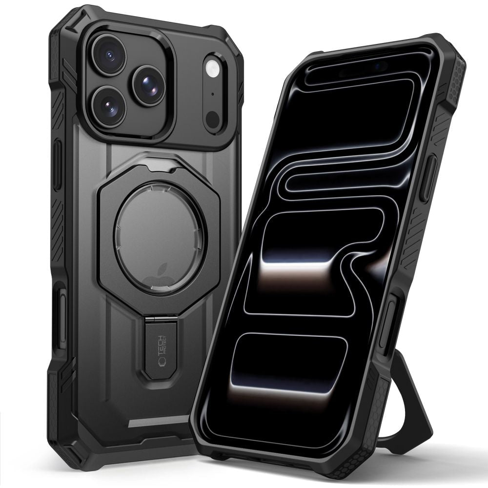 Tech-Protect iPhone 17 Pro Max / iPhone 18 Pro Max - Σκληρή Θήκη με Δαχτυλίδι Συγκράτησης / Stand - MagForce MagSafe - Matte Black