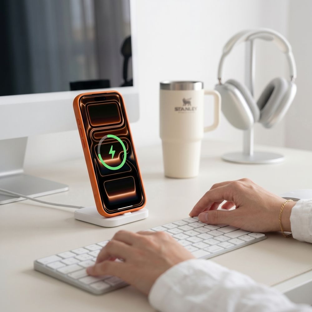 Tech-Protect iPhone 17 Pro Max / iPhone 18 Pro Max - Σκληρή Θήκη με Πλαίσιο Σιλικόνης - MagMat MagSafe CC - Cosmic Orange / Clear