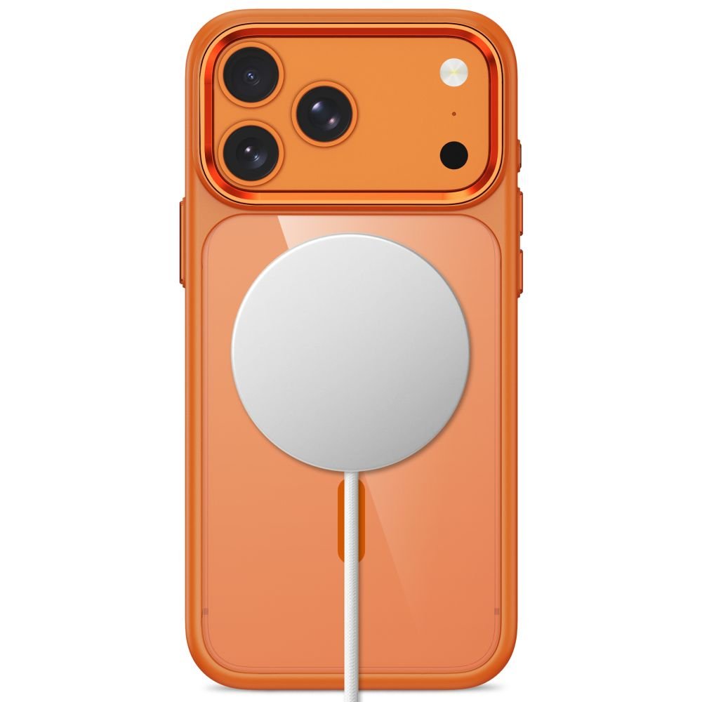 Tech-Protect iPhone 17 Pro Max / iPhone 18 Pro Max - Σκληρή Θήκη με Πλαίσιο Σιλικόνης - MagMat MagSafe CC - Cosmic Orange / Clear