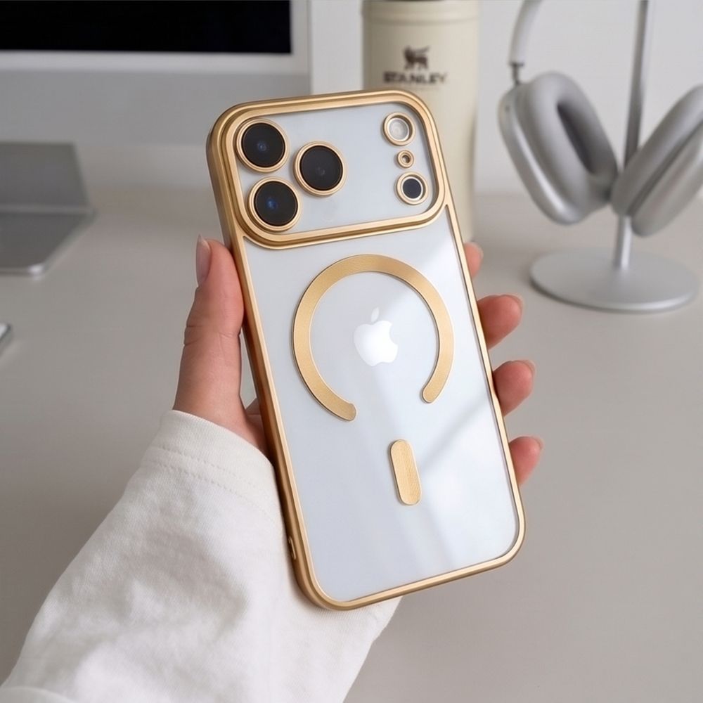 Tech-Protect iPhone 17 Pro Max / iPhone 18 Pro Max - Θήκη Σιλικόνης TPU με MagSafe - MagFlex - Shiny Gold