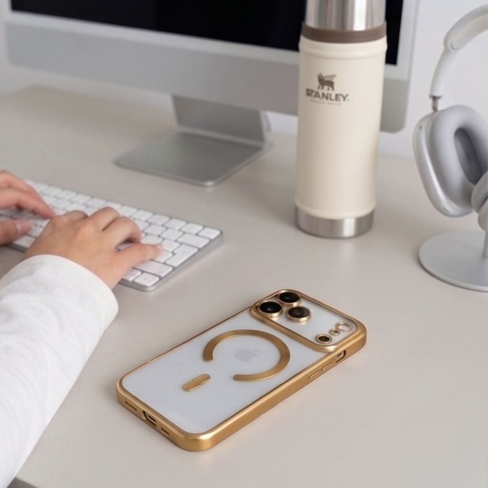 Tech-Protect iPhone 17 Pro Max / iPhone 18 Pro Max - Θήκη Σιλικόνης TPU με MagSafe - MagFlex - Shiny Gold