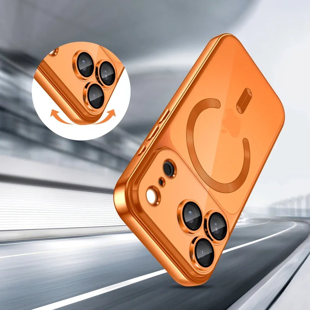 Tech - Protect iPhone 17 Pro Max MagFlex - Θήκη Σιλικόνης TPU με MagSafe - Shiny Cosmic Orange