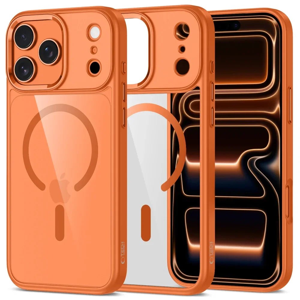 Tech - Protect iPhone 17 Pro Max - MagMat MagSafe - Σκληρή Θήκη με Πλαίσιο Σιλικόνης και MagSafe - Cosmic Orange / Clear