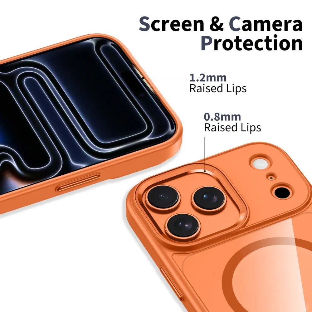 Tech - Protect iPhone 17 Pro Max - MagMat MagSafe - Σκληρή Θήκη με Πλαίσιο Σιλικόνης και MagSafe - Cosmic Orange / Clear