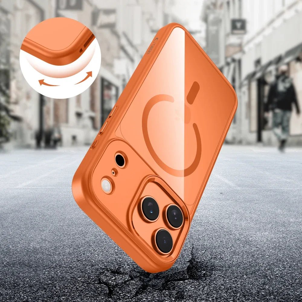 Tech - Protect iPhone 17 Pro Max - MagMat MagSafe - Σκληρή Θήκη με Πλαίσιο Σιλικόνης και MagSafe - Cosmic Orange / Clear