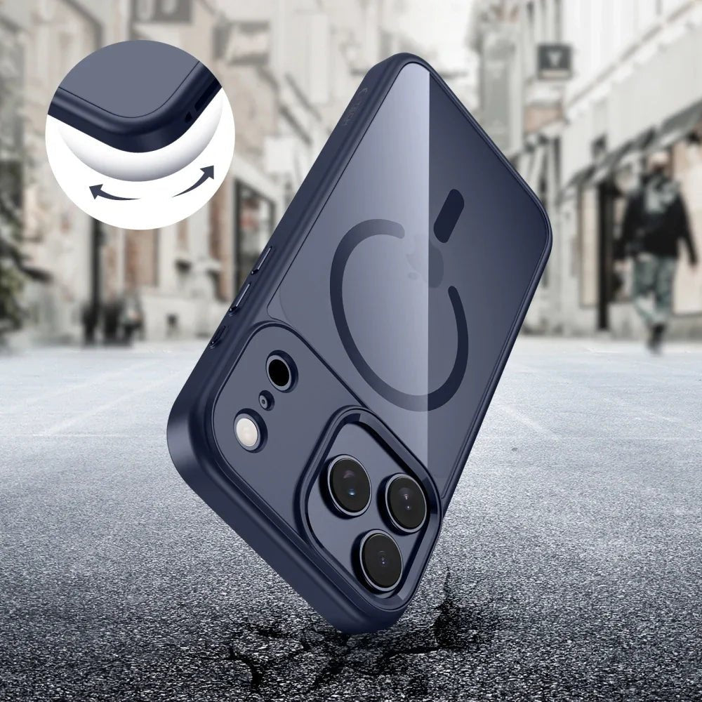 Tech - Protect iPhone 17 Pro Max - MagMat MagSafe - Σκληρή Θήκη με Πλαίσιο Σιλικόνης και MagSafe - Deep Blue / Clear