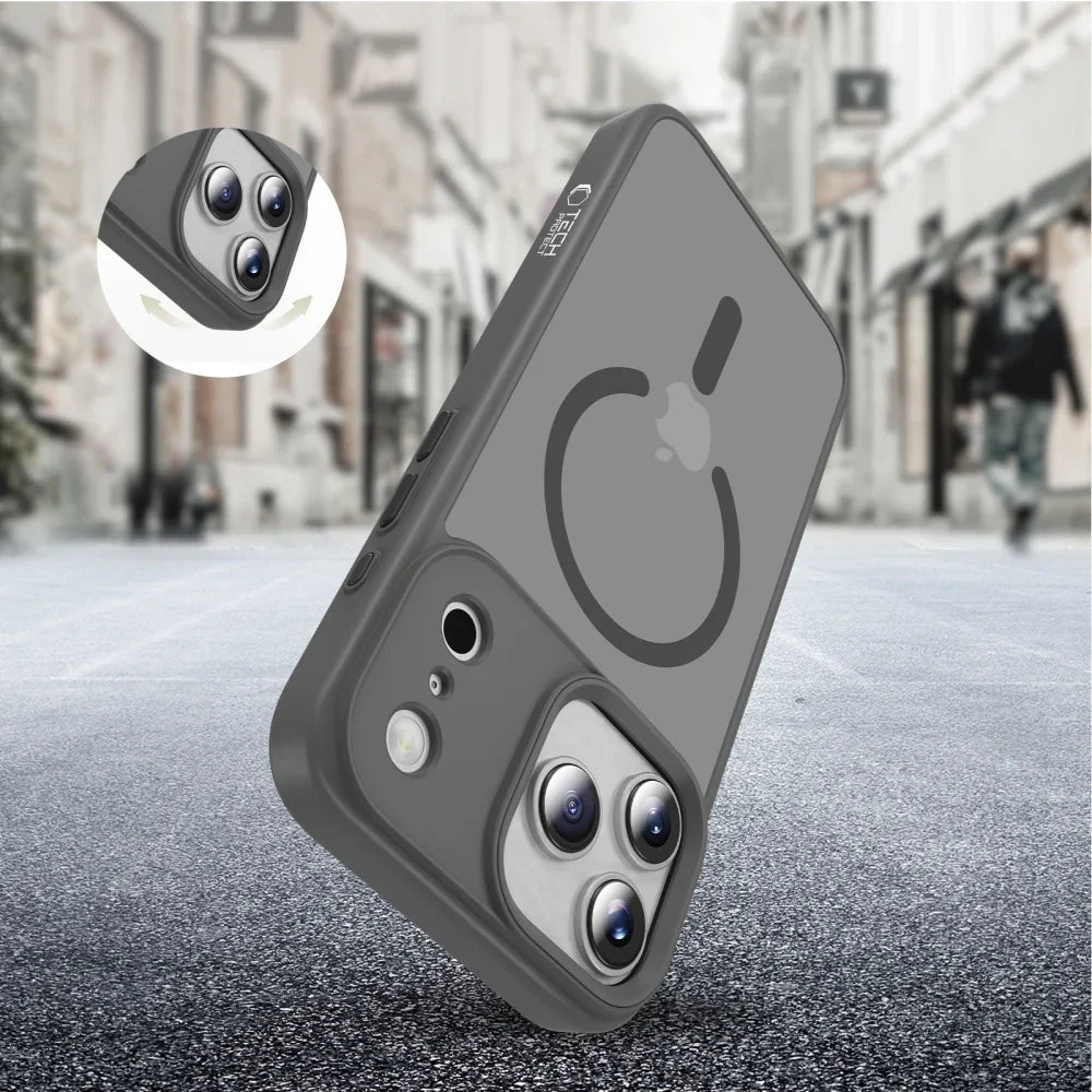 Tech - Protect iPhone 17 Pro Max - MagMat MagSafe - Σκληρή Θήκη με Πλαίσιο Σιλικόνης και MagSafe - Matte Crayon Grey
