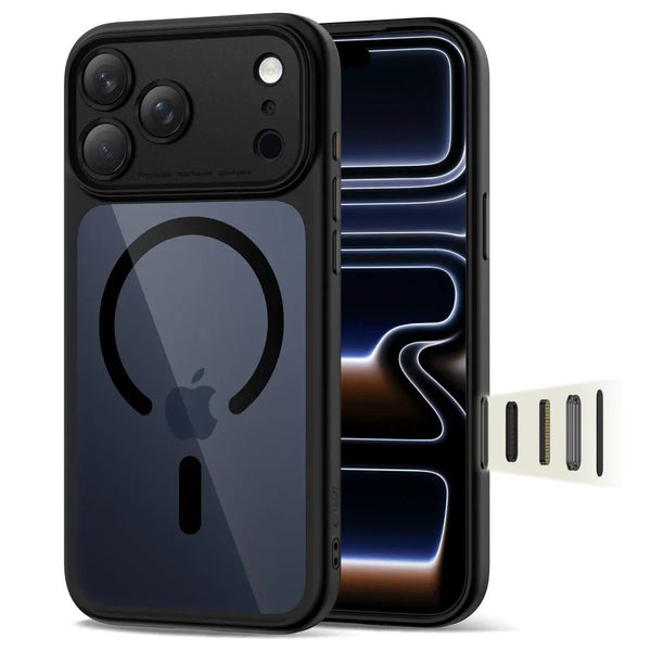 Tech - Protect iPhone 17 Pro Max - MagPeak MagSafe CC - Σκληρή Θήκη με Πλαίσιο Σιλικόνης - Black / Clear