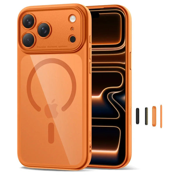 Tech - Protect iPhone 17 Pro Max - MagPeak MagSafe CC - Σκληρή Θήκη με Πλαίσιο Σιλικόνης - Cosmic Orange / Clear