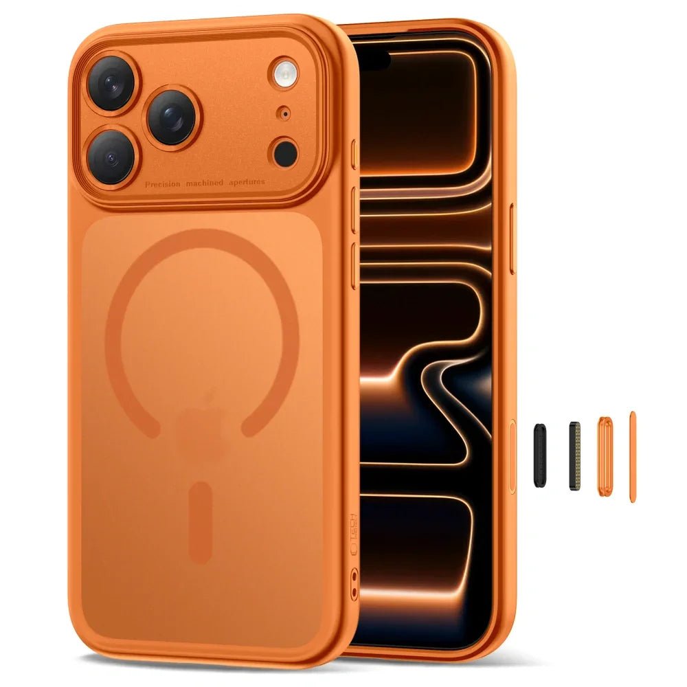 Tech - Protect iPhone 17 Pro Max - MagPeak MagSafe CC - Σκληρή Θήκη με Πλαίσιο Σιλικόνης - Matte Cosmic Orange