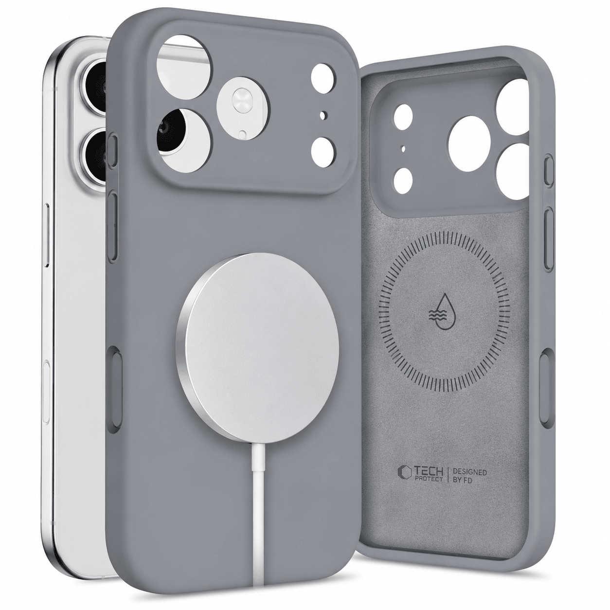 Tech-Protect iPhone 17 Pro Max Silicone MagSafe Θήκη Σιλικόνης - Stone Grey