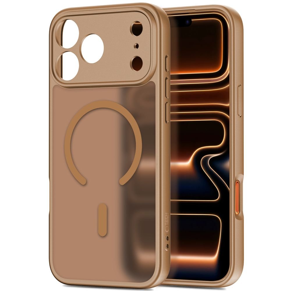 Tech - Protect iPhone 17 Pro - Σκληρή Θήκη με Πλαίσιο Σιλικόνης και MagSafe - BasicMag - Matte Brown