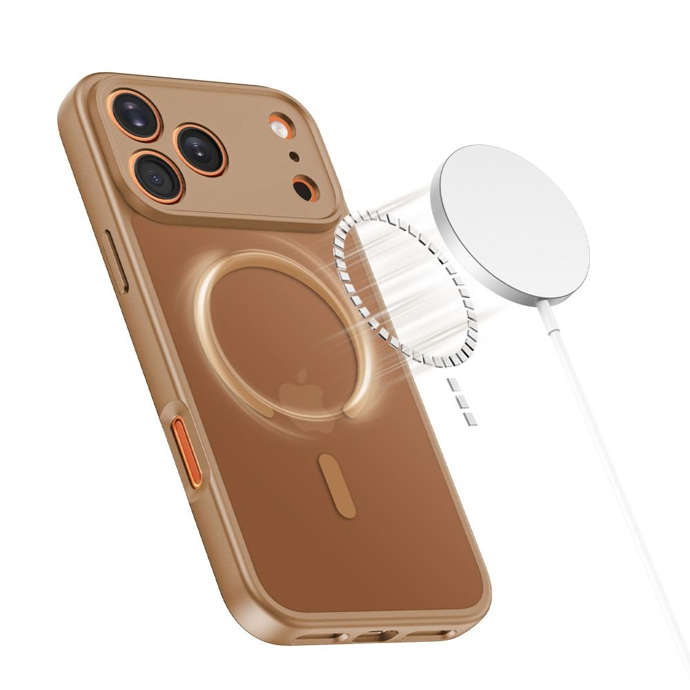 Tech - Protect iPhone 17 Pro - Σκληρή Θήκη με Πλαίσιο Σιλικόνης και MagSafe - BasicMag - Matte Brown