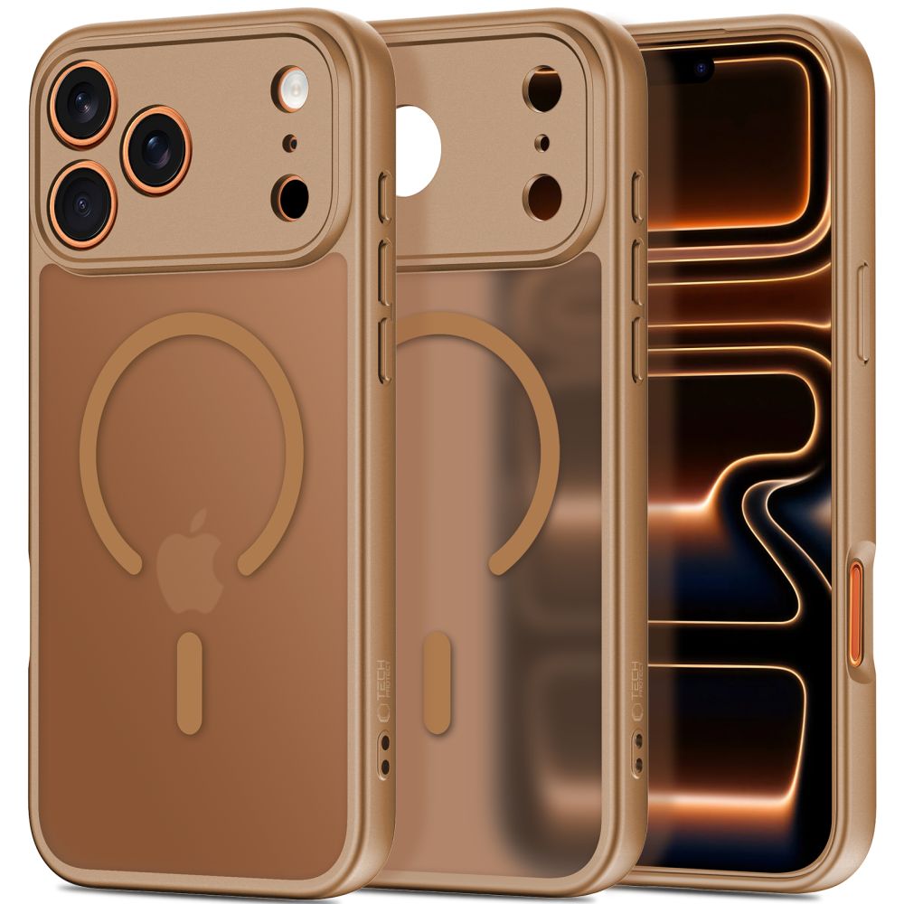 Tech - Protect iPhone 17 Pro - Σκληρή Θήκη με Πλαίσιο Σιλικόνης και MagSafe - BasicMag - Matte Brown