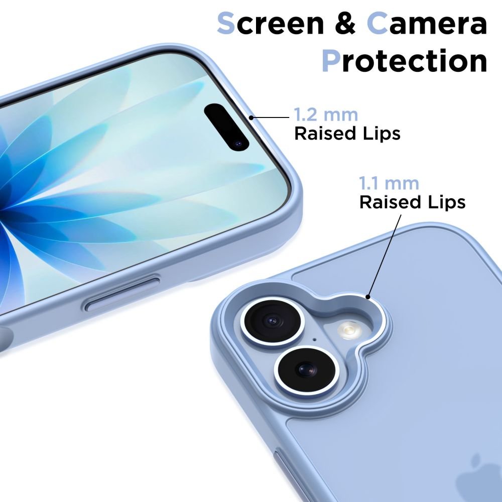 Tech - Protect iPhone 17 - Σκληρή Θήκη με Πλαίσιο Σιλικόνης - MagMat - Matte Mist Blue