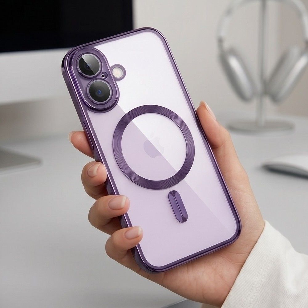 Tech-Protect iPhone 17 - Θήκη Σιλικόνης TPU με MagSafe - MagFlex - Διάφανη / Shiny Lavender