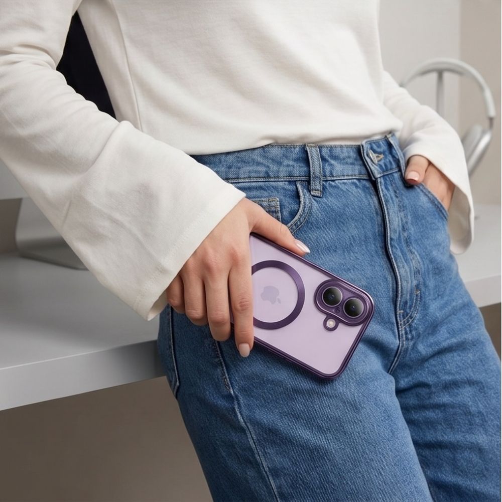 Tech-Protect iPhone 17 - Θήκη Σιλικόνης TPU με MagSafe - MagFlex - Διάφανη / Shiny Lavender