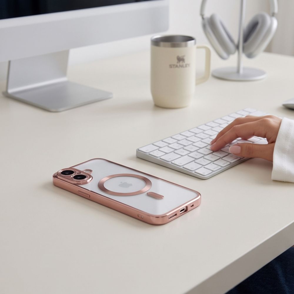 Tech-Protect iPhone 17 - Θήκη Σιλικόνης TPU με MagSafe - MagFlex - Διάφανη / Shiny Rose Gold