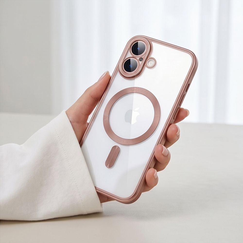 Tech-Protect iPhone 17 - Θήκη Σιλικόνης TPU με MagSafe - MagFlex - Διάφανη / Shiny Rose Gold