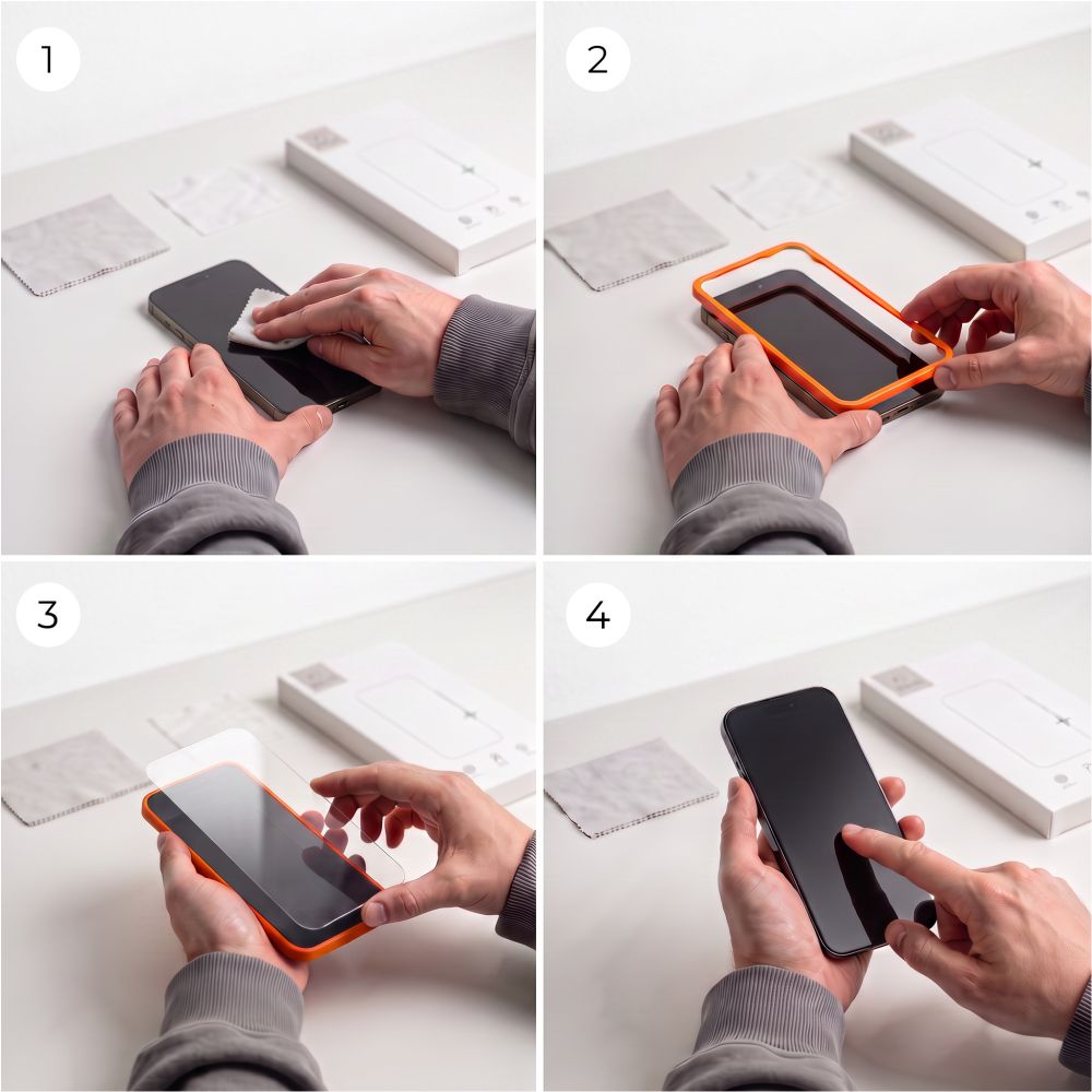 Tech-Protect iPhone 18 Pro Easy Set+ - Σετ με 2 Αντιχαρακτικά Γυαλιά Οθόνης με οδηγό και 1 Αντιχαρακτικό Γυαλί για την Κάμερα - Διάφανα