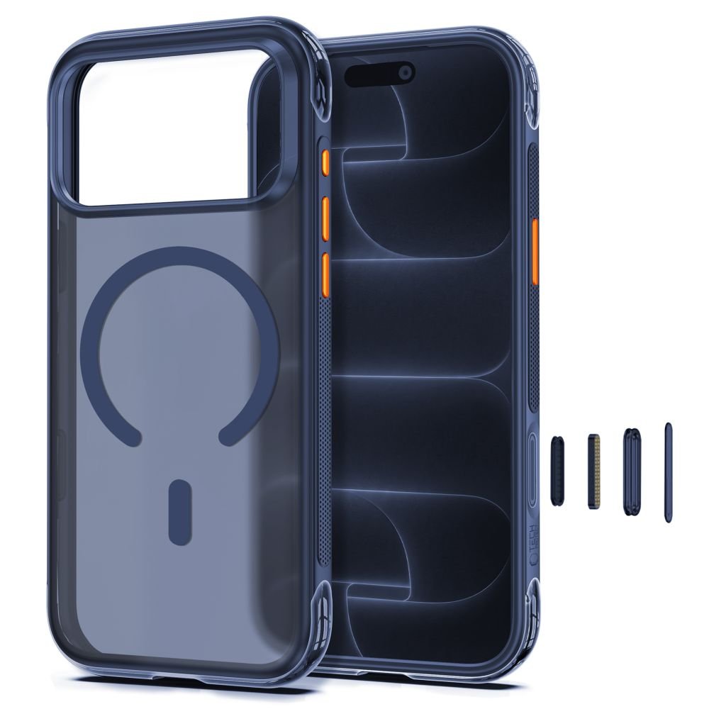 Tech-Protect iPhone 18 Pro / iPhone 17 Pro - Σκληρή Θήκη MagSafe με Πλαίσιο Σιλικόνης - MagAir CC - Matte Deep Blue