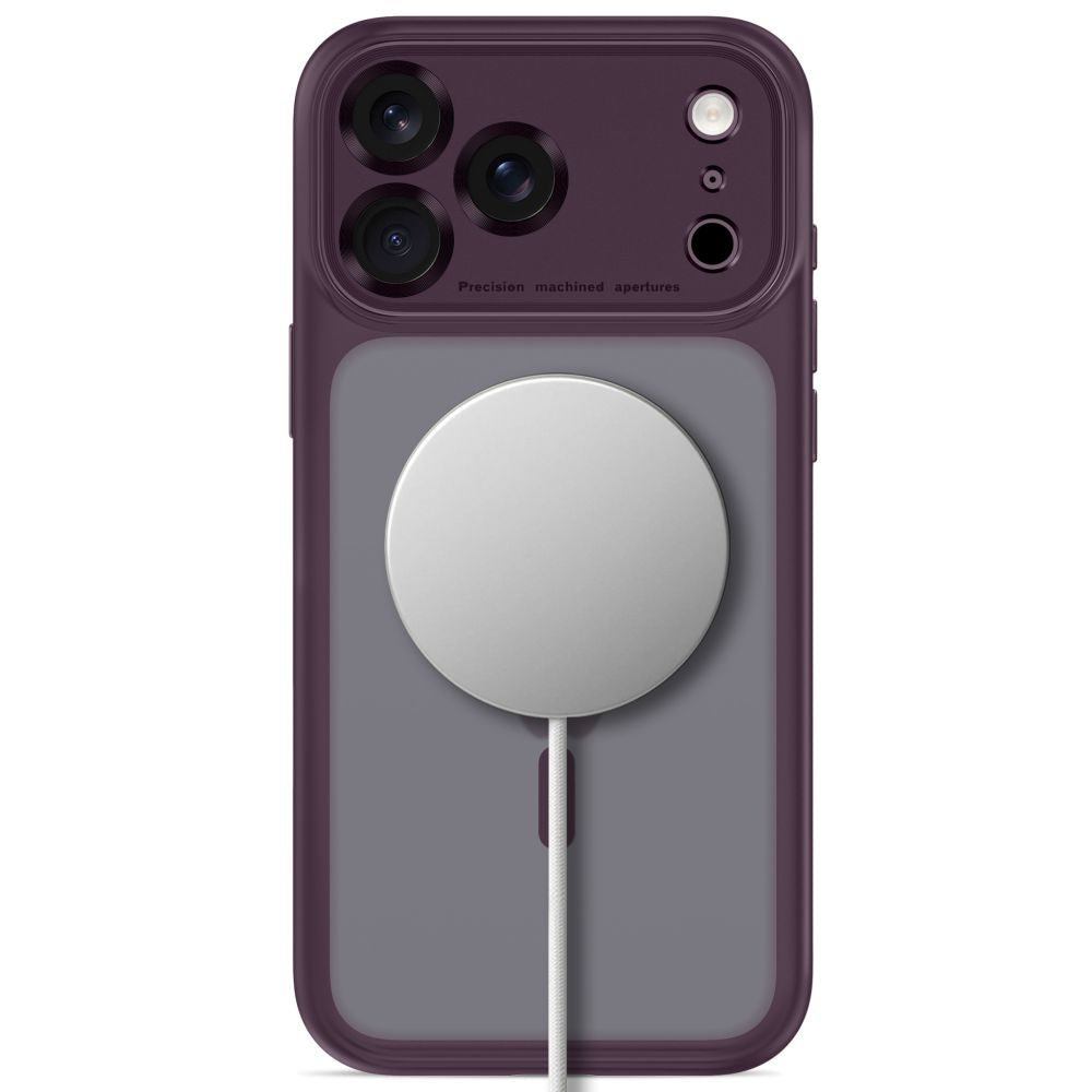 Tech-Protect iPhone 18 Pro / iPhone 17 Pro - Σκληρή Θήκη με Πλαίσιο Σιλικόνης και MagSafe - MagPeak MagSafe CC - Matte Dark Cherry