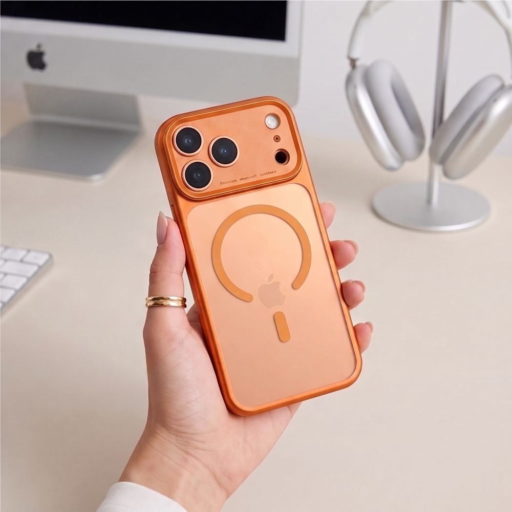 Tech-Protect iPhone 18 Pro / iPhone 17 Pro - Σκληρή Θήκη με Πλαίσιο Σιλικόνης και MagSafe - MagPrime MagSafe CC - Matte Cosmic Orange