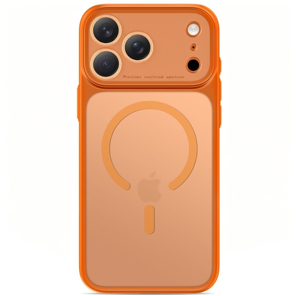 Tech-Protect iPhone 18 Pro / iPhone 17 Pro - Σκληρή Θήκη με Πλαίσιο Σιλικόνης και MagSafe - MagPrime MagSafe CC - Matte Cosmic Orange