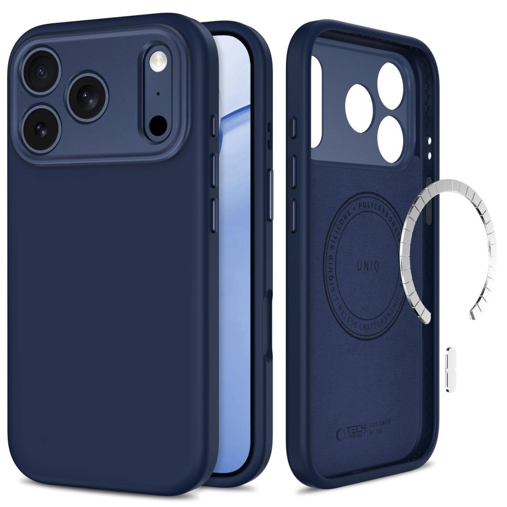 Tech-Protect iPhone 18 Pro / iPhone 17 Pro - Σκληρή Θήκη με Πλαίσιο Σιλικόνης και MagSafe - Uniq MagSafe CC - Deep Blue